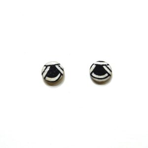 Boucles d'oreille en carton - Puces d'oreille - Blanc Nœuds - Argent 925 – Image 1