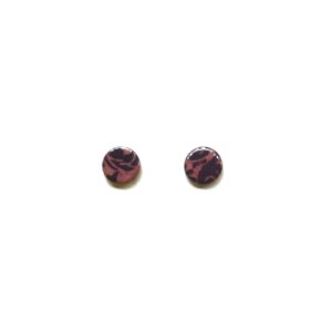Boucles d'oreille en carton - Puces d'oreille - Mauve Baroque - Argent 925 – Image 1
