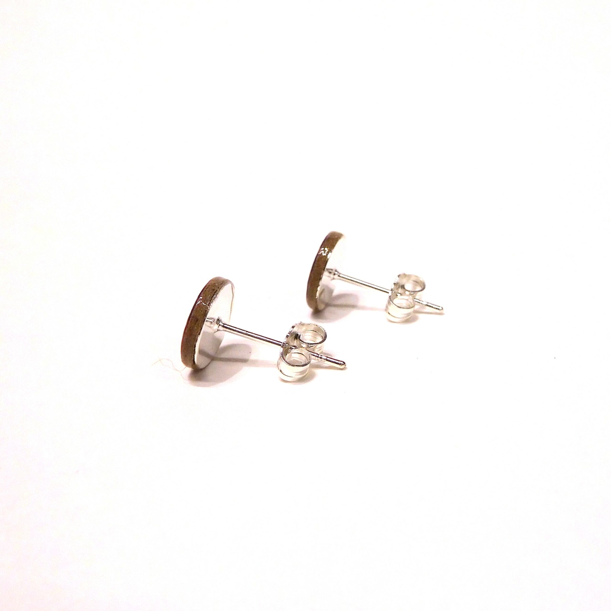 Boucles d'oreille en carton - Puces d'oreille - Mauve Baroque - Argent 925 – Image 2