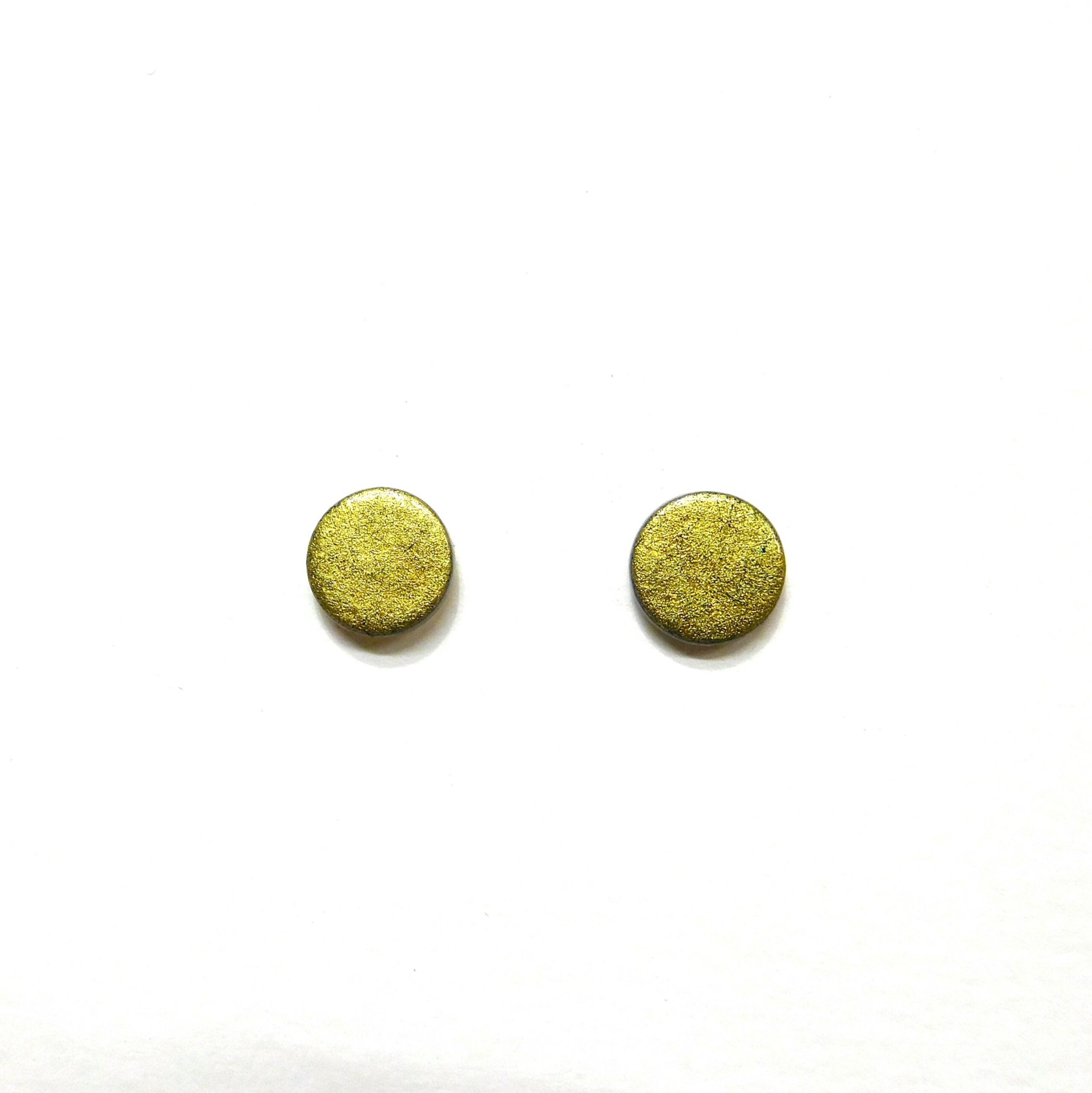 Boucles d'oreille en carton - Puces d'oreille - Or - Argent 925 – Image 1