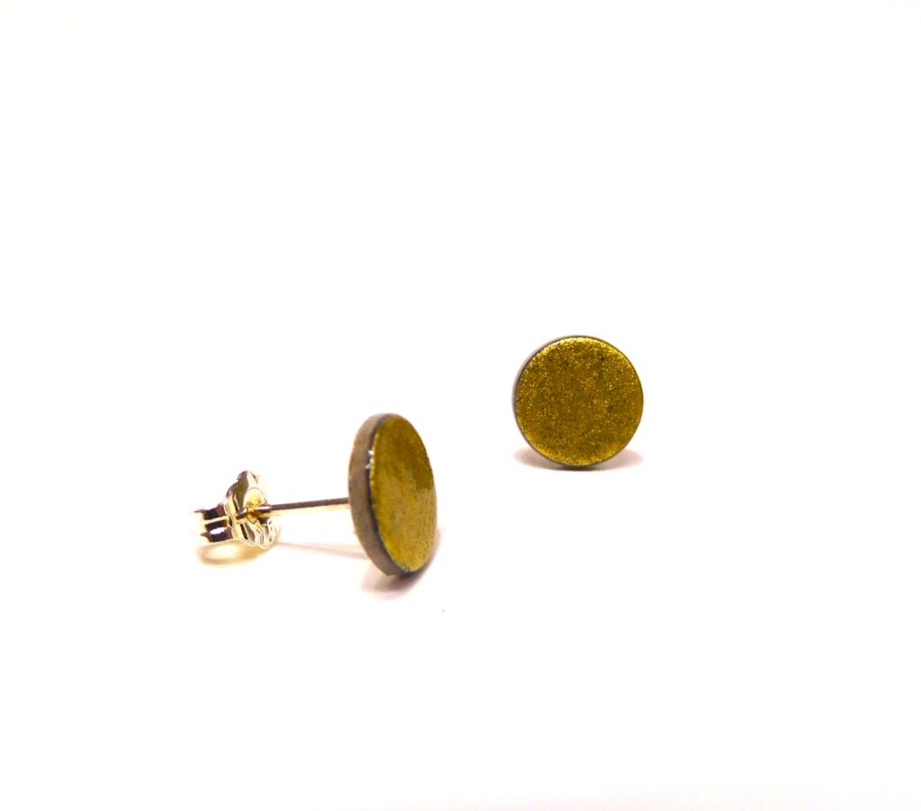 Boucles d'oreille en carton - Puces d'oreille - Or - Argent 925