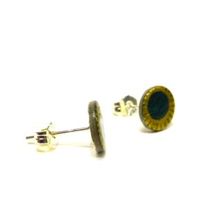 Boucles d'oreille en carton - Puces d'oreille - Or Vert - Argent 925 – Image 3