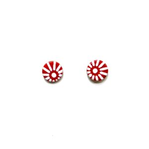 Boucles d'oreille en carton - Puces d'oreille - Rouge étoile - Argent 925 – Image 1