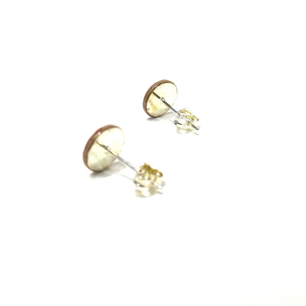 Boucles d'oreille en carton - Puces d'oreille - Rouge étoile - Argent 925
