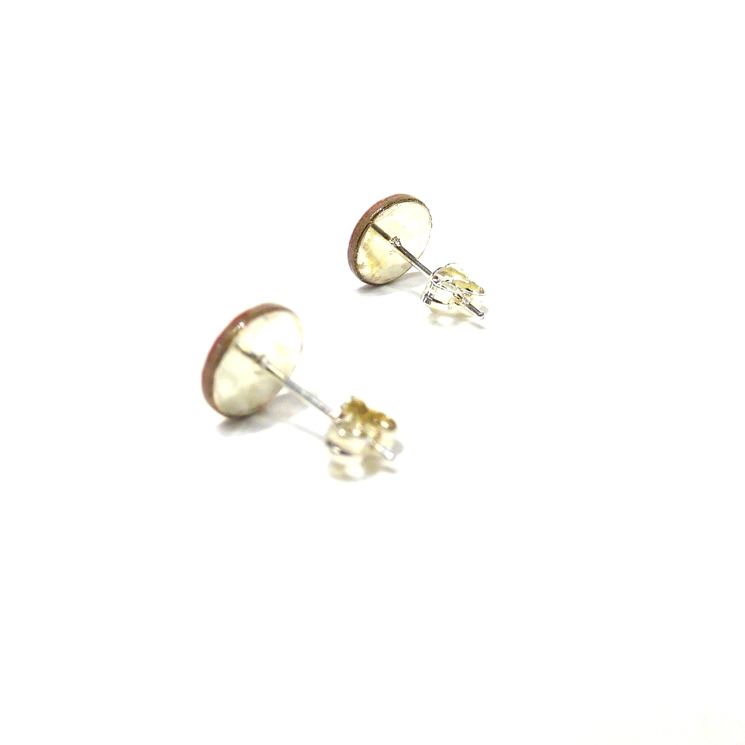 Boucles d'oreille en carton - Puces d'oreille - Rouge étoile - Argent 925 – Image 4