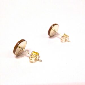Boucles d'oreille en carton - Puces d'oreille - Soleil Rouge - Argent 925 – Image 3