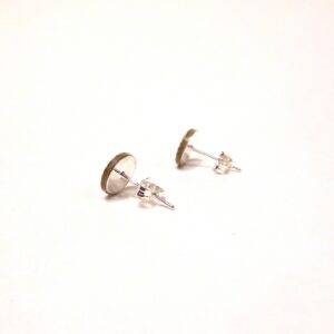 Boucles d'oreille en carton - Puces d'oreille - Fleurs Rouges - Argent 925 – Image 3