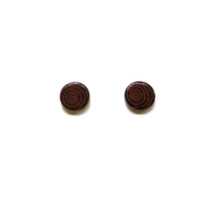 Boucles d'oreille en carton - Puces d'oreille - Rondobordeaux - Argent 925 – Image 1