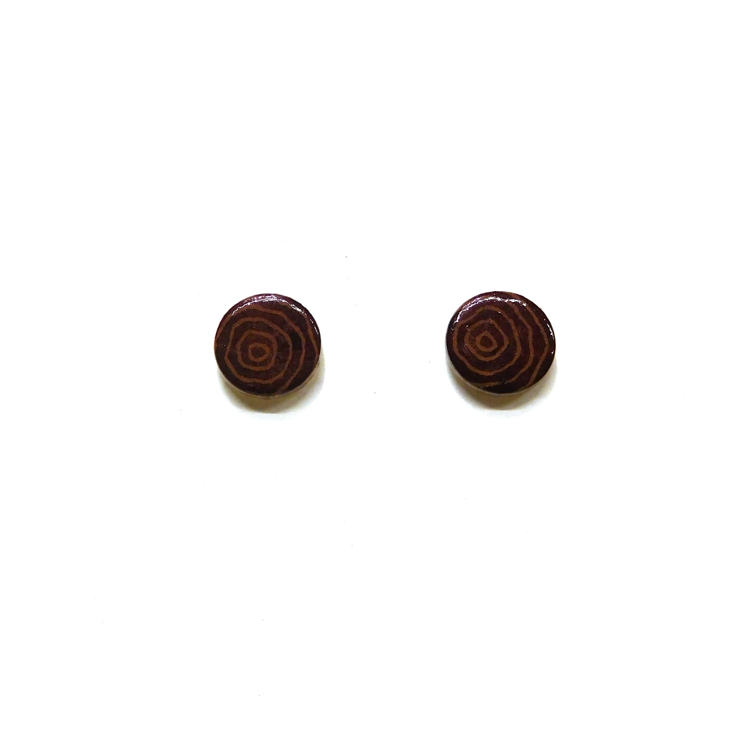 Boucles d'oreille en carton - Puces d'oreille - Rondobordeaux - Argent 925 – Image 1