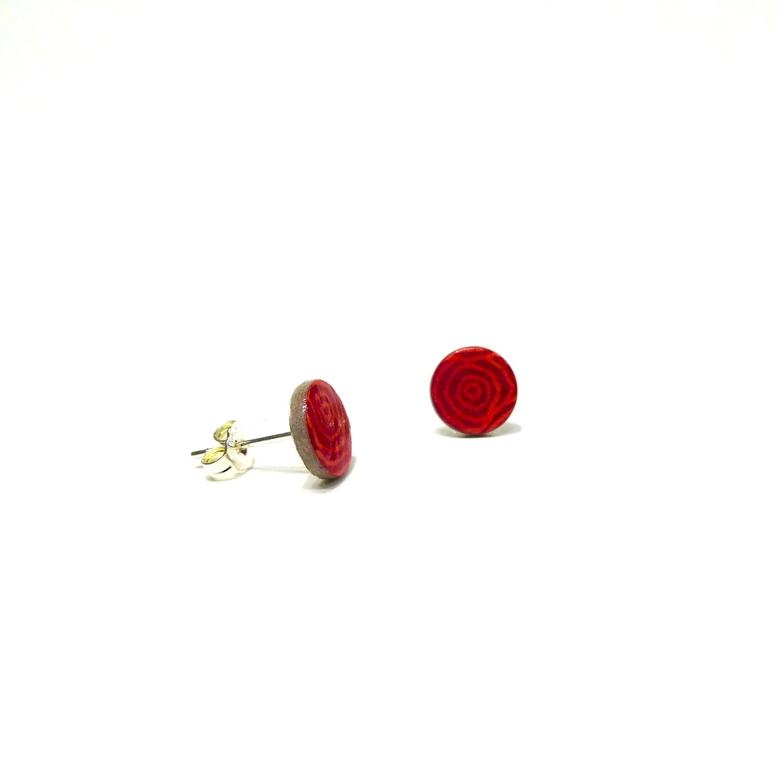 Boucles d'oreille en carton - Puces d'oreille - Rondorose - Argent 925 – Image 3