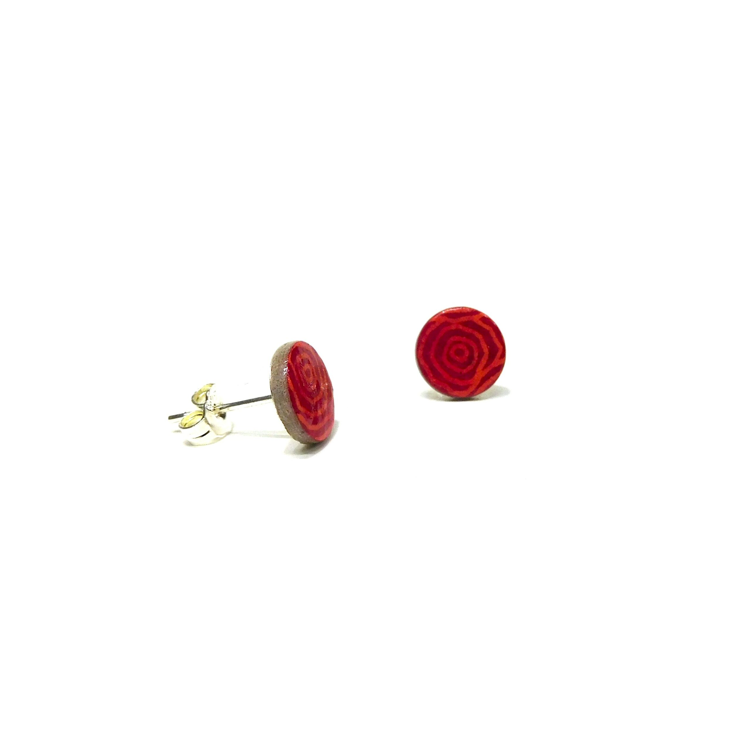 Boucles d'oreille en carton - Puces d'oreille - Rondorose - Argent 925 – Image 2