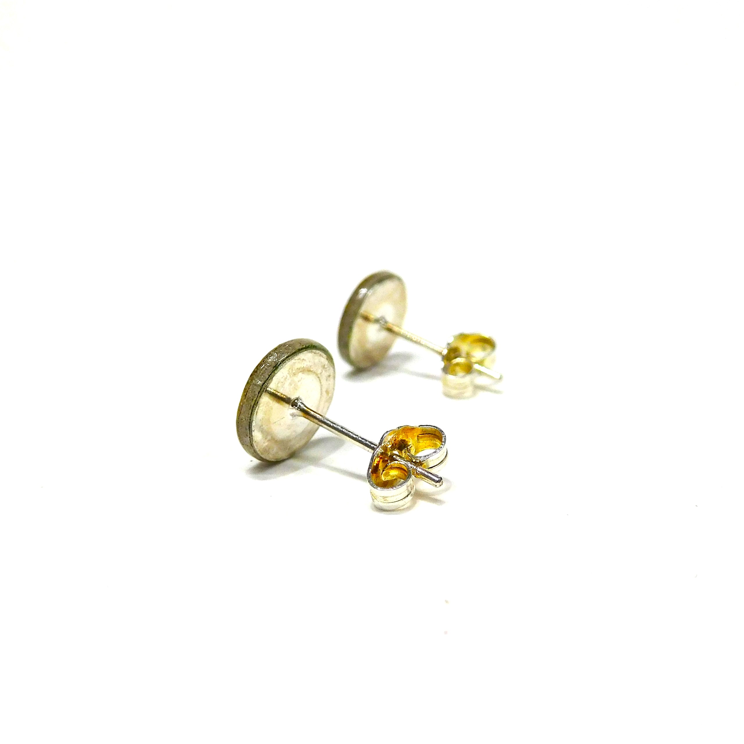 Boucles d'oreille en carton - Puces d'oreille - Rondorose - Argent 925 – Image 5