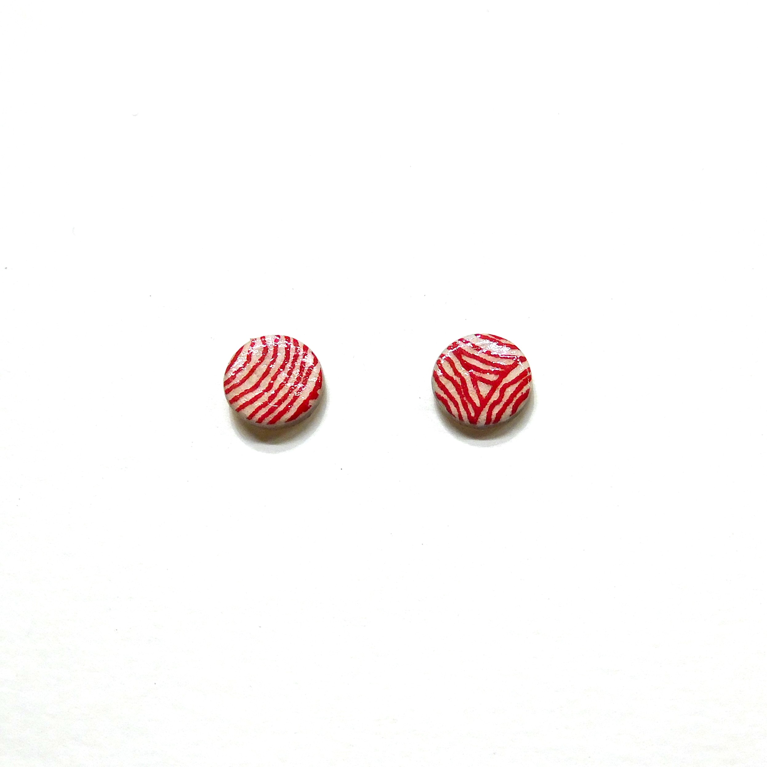 Boucles d'oreille en carton - Puces d'oreille - Rondorouge - Argent 925 – Image 4