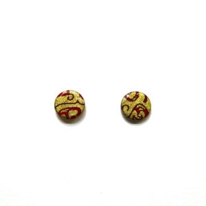 Boucles d'oreille en carton - Puces d'oreille - Or Rouge Baroque - Argent 925 – Image 1