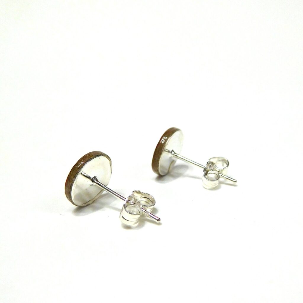 Boucles d'oreille en carton - Puces d'oreille - Or Rouge Baroque - Argent 925