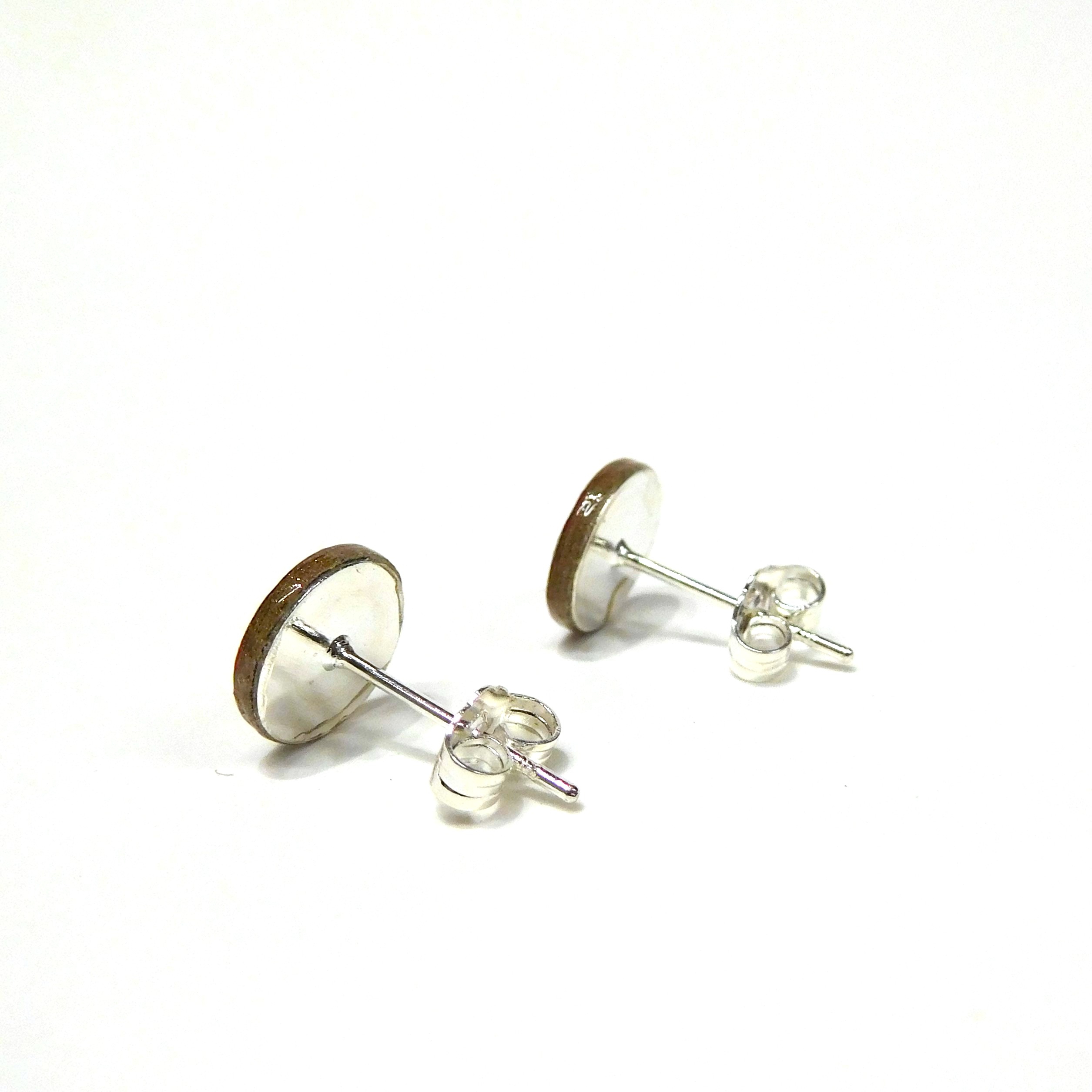 Boucles d'oreille en carton - Puces d'oreille - Or Rouge Baroque - Argent 925 – Image 3