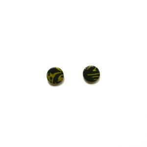 Boucles d'oreille en carton - Puces d'oreille - Vert Baroque - Argent 925 – Image 1