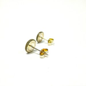 Boucles d'oreille en carton - Puces d'oreille - Vert Baroque - Argent 925 – Image 3