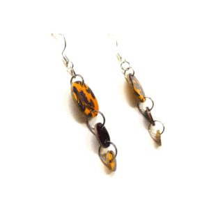 Boucles d'oreille en carton - Grappe - Jaune Bordeaux Baroque - Argent 925 – Image 4