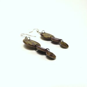 Boucles d'oreille en carton - Grappe - Bordeaux Or Baroque - Argent 925 – Image 4