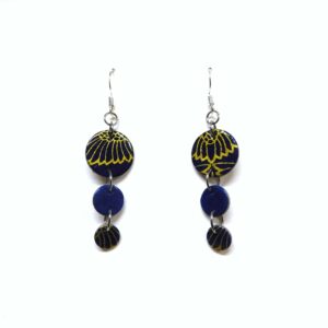 Boucles d'oreille en carton - Grappe - Or Bleu - Argent 925 – Image 1