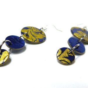 Boucles d'oreille en carton - Grappe - Or Bleu Baroque - Argent 925 – Image 4