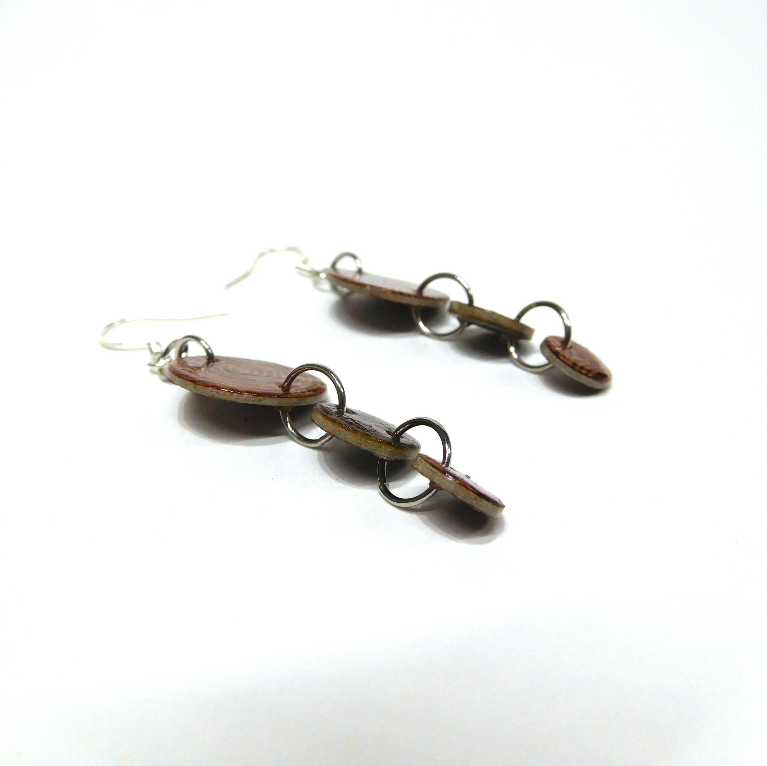 Boucles d'oreille en carton - Grappe - Rondomarron - Argent 925 – Image 3