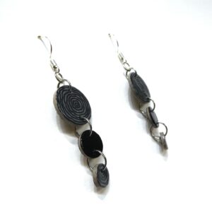 Boucles d'oreille en carton - Grappe - Rondonoir - Argent 925 – Image 3