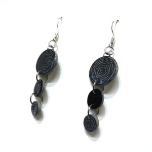 Boucles d'oreille en carton - Grappe - Rondonoir - Argent 925 – Image 2
