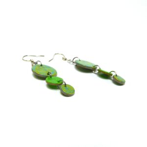 Boucles d'oreille en carton - Grappe - Rondovert/Vert - Argent 925 – Image 3