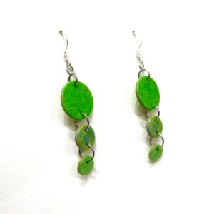 Boucles d'oreille en carton - Grappe - Vert/Rondovert - Argent 925 – Image 3