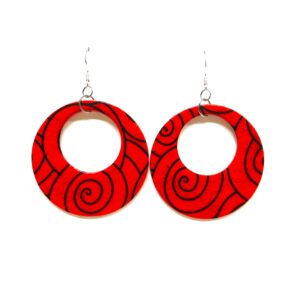 Boucles d'oreille en carton - Grandes Créoles - RCN - Argent 925 – Image 1